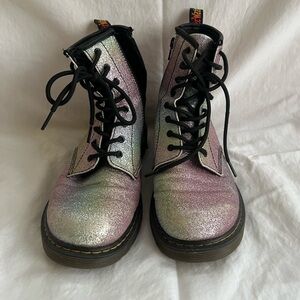 Dr Martens 1460 Rainbow Glitter Side Zip Boots 7